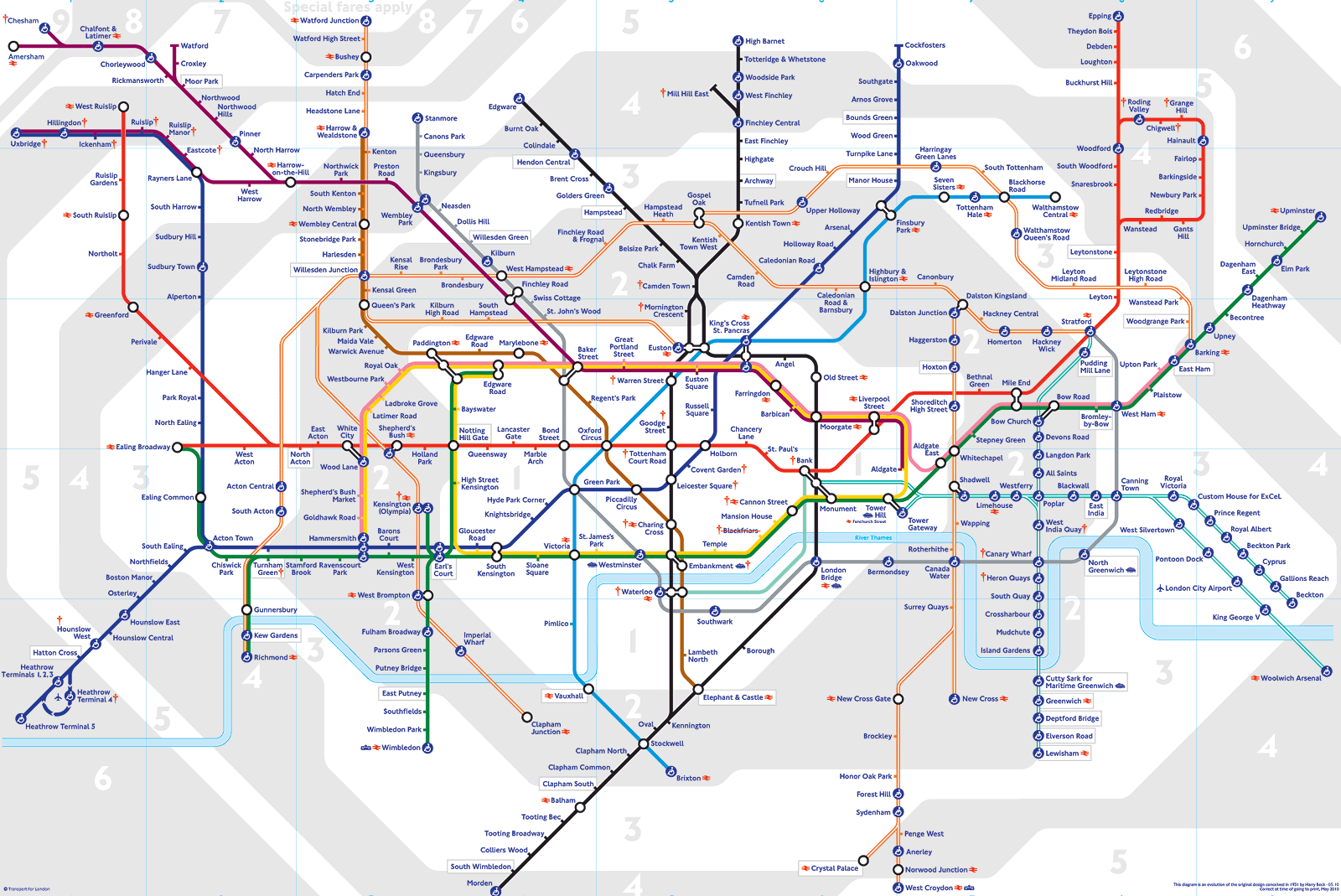 A London Map of the Underground published by TFL